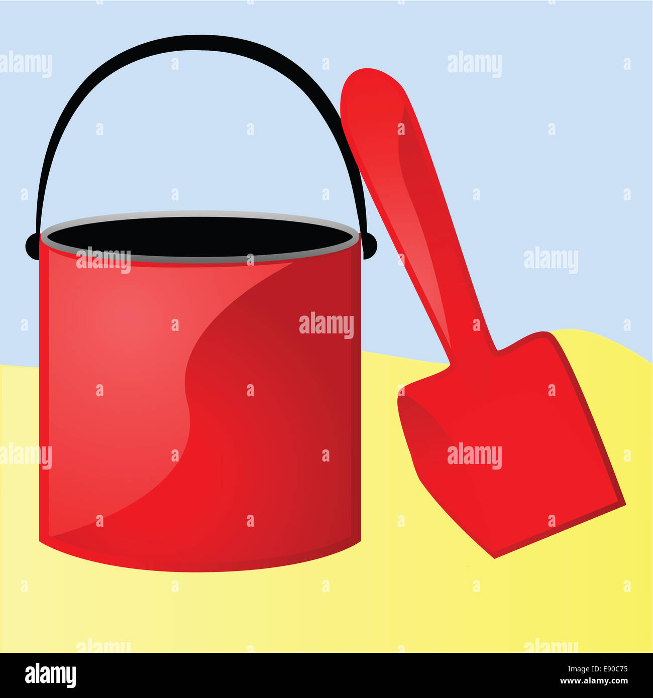 Bucket and shovel Stock Photo Alamy