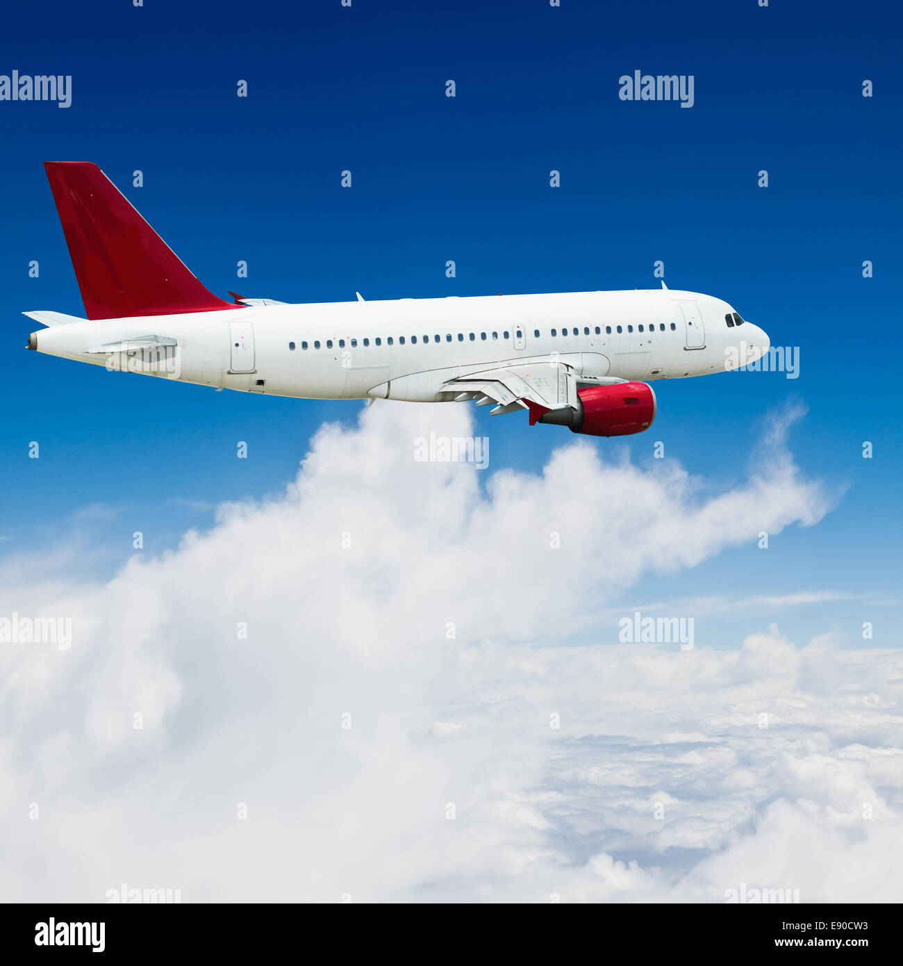 the airplane with the blue sky background Stock Photo - Alamy