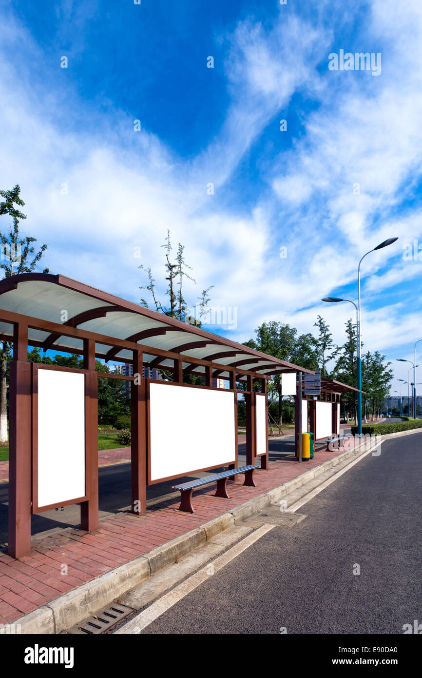 Bus stop empty shelter hi-res stock photography and images - Alamy