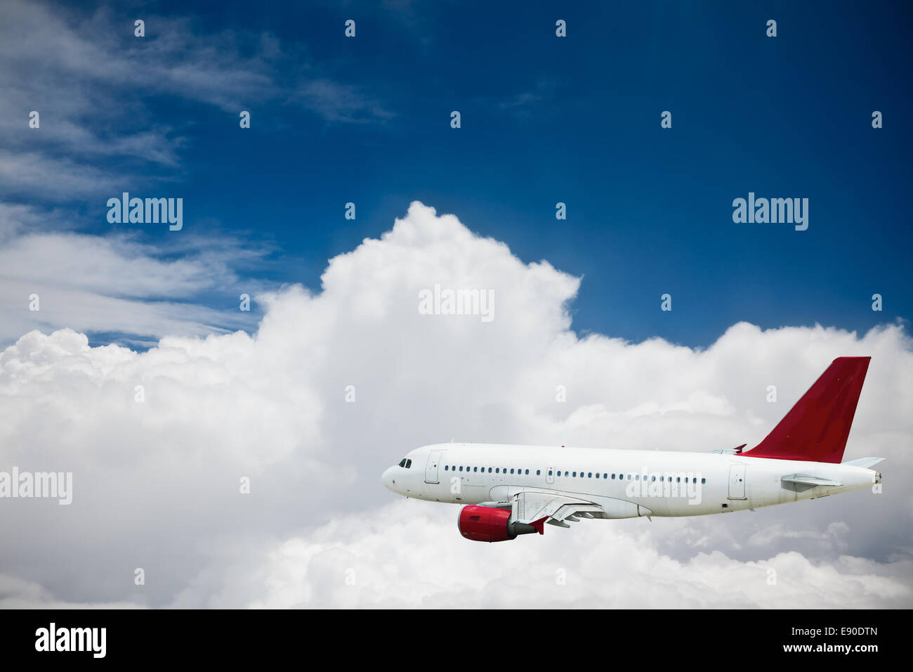 the airplane with the blue sky background Stock Photo - Alamy