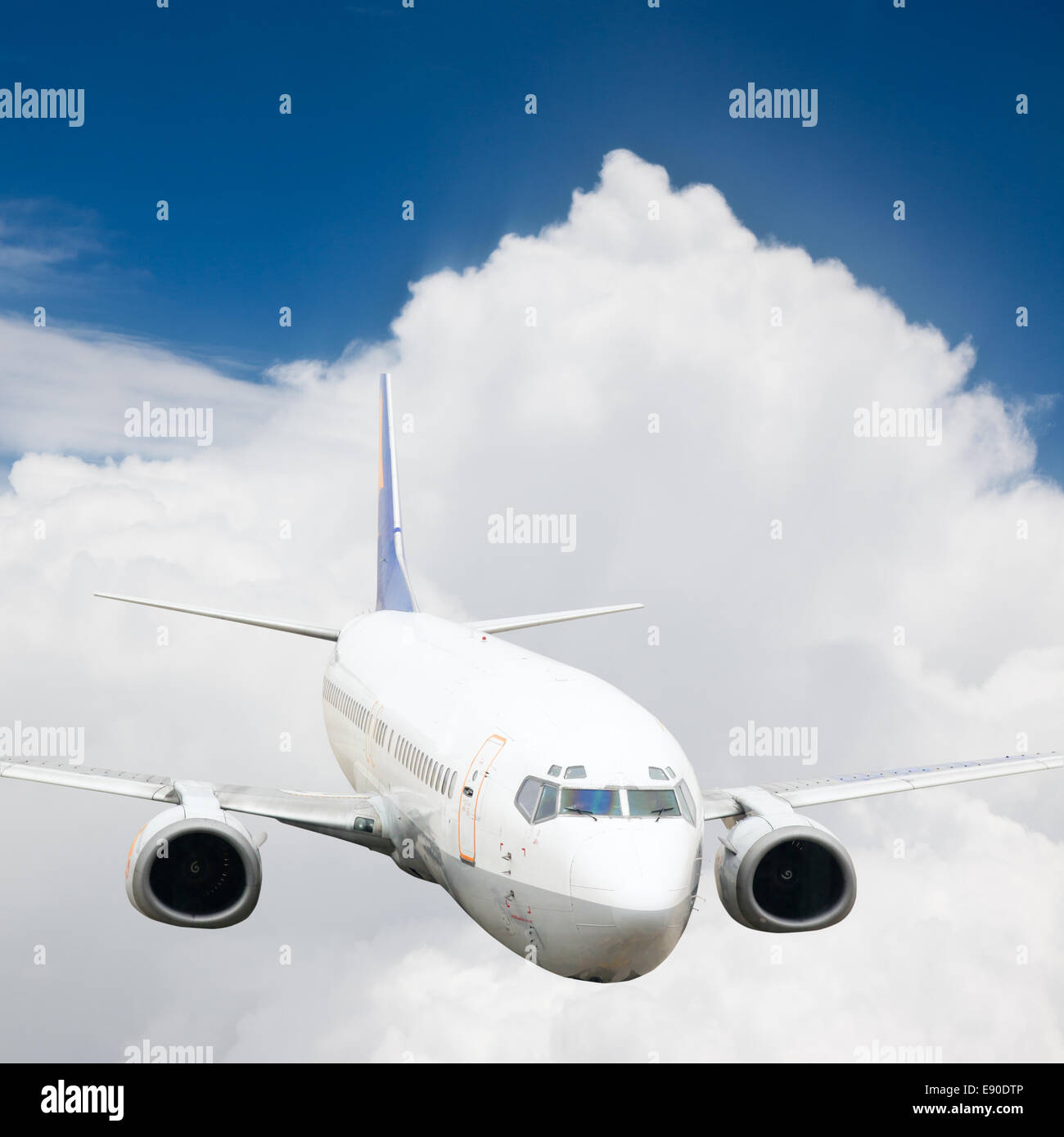 the airplane with the blue sky background Stock Photo - Alamy