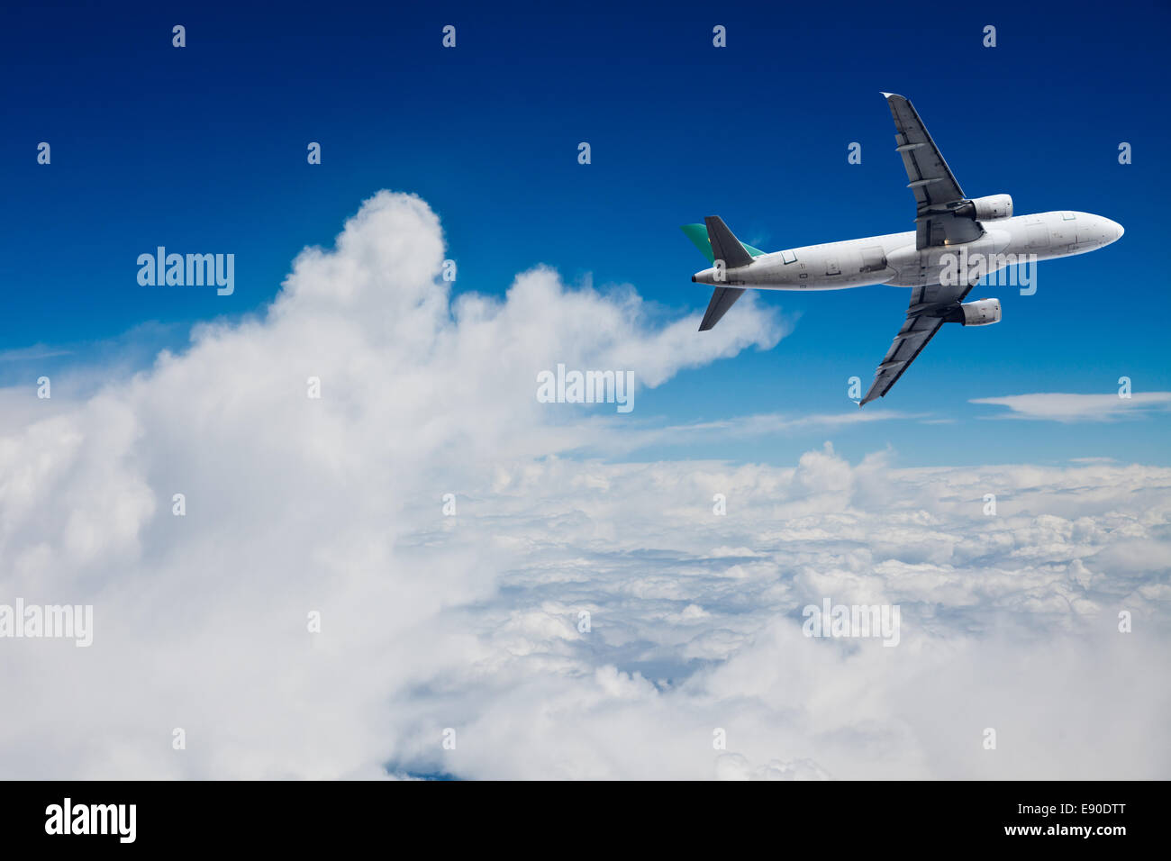 the airplane with the blue sky background Stock Photo - Alamy