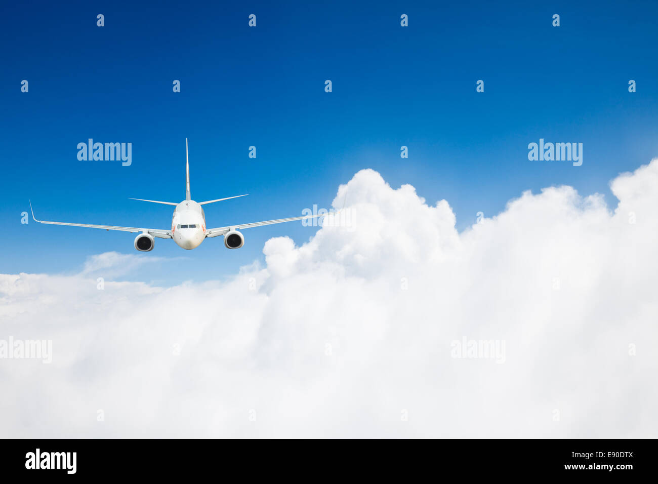the airplane with the blue sky background Stock Photo - Alamy