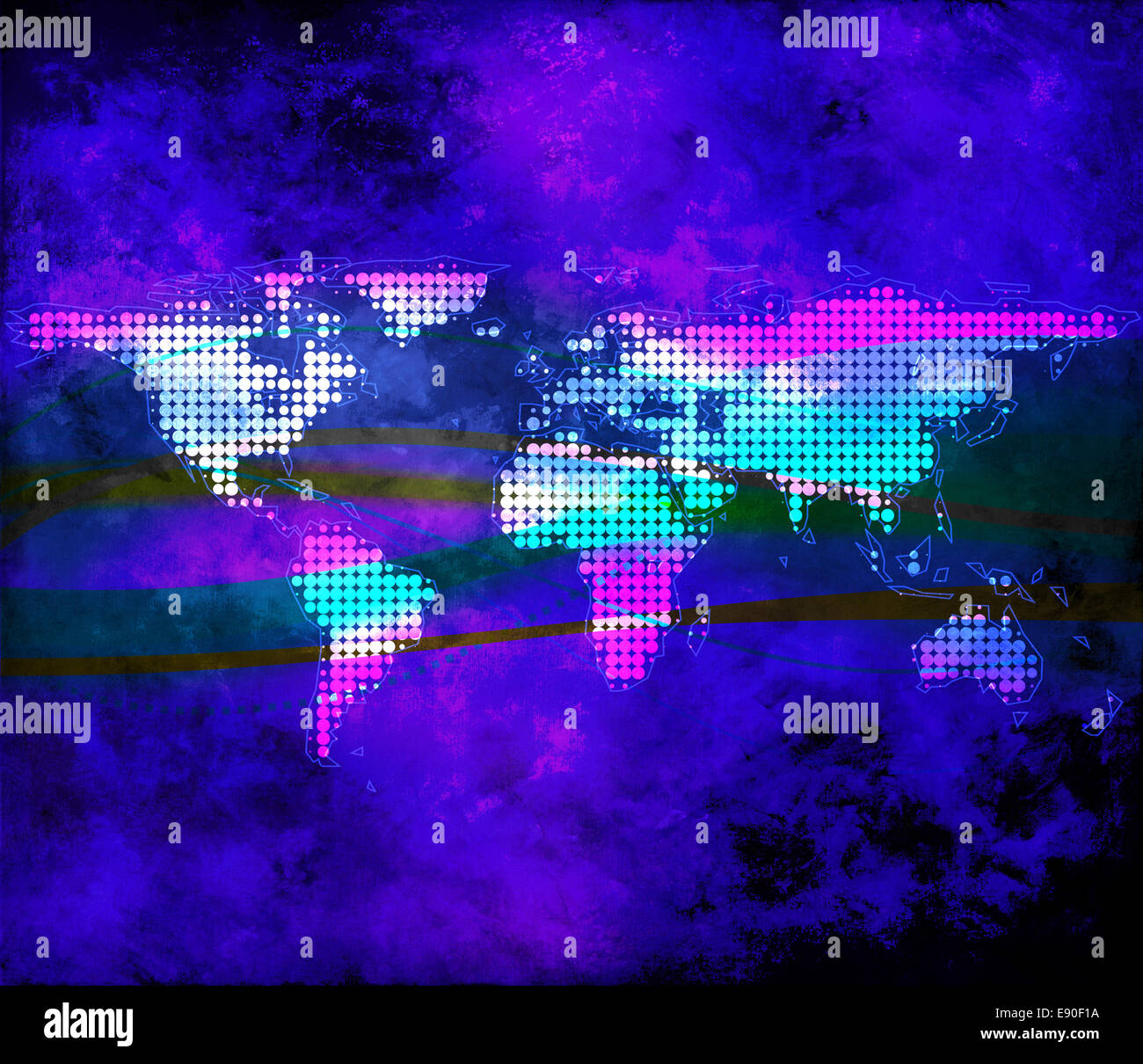global world map background Stock Photo