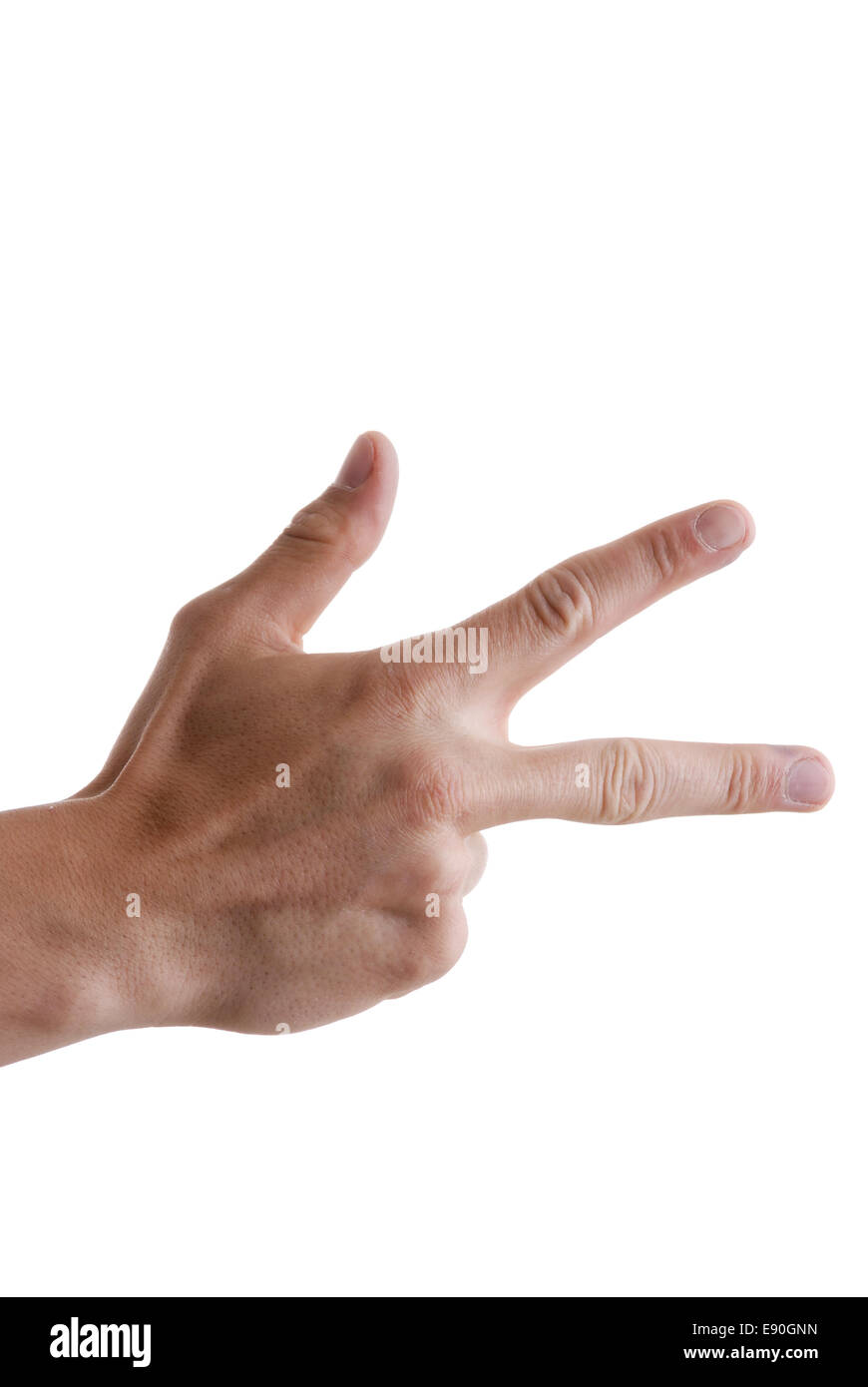 Three Finger Stock Photo