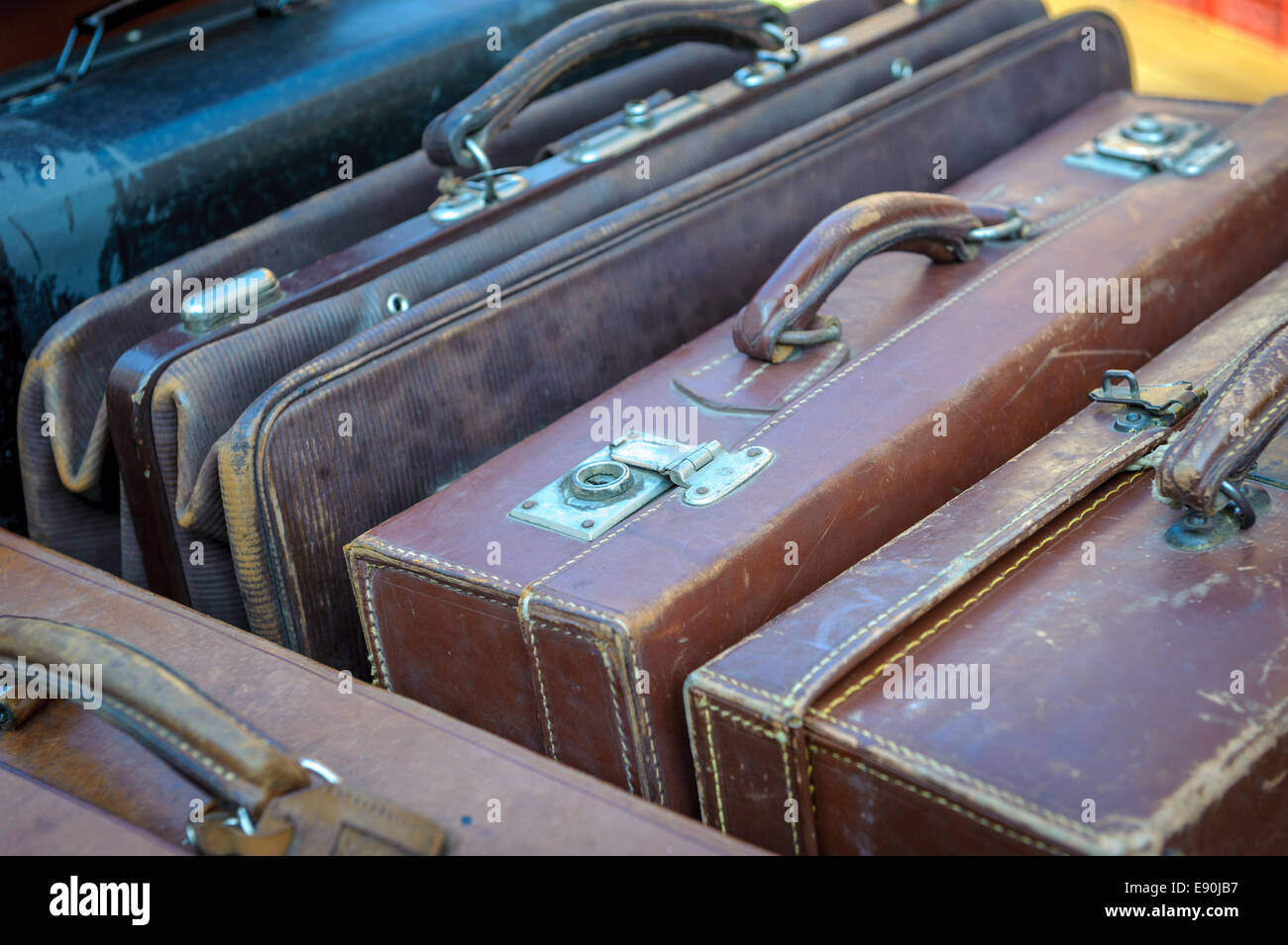 Vintage suitcases Stock Photo
