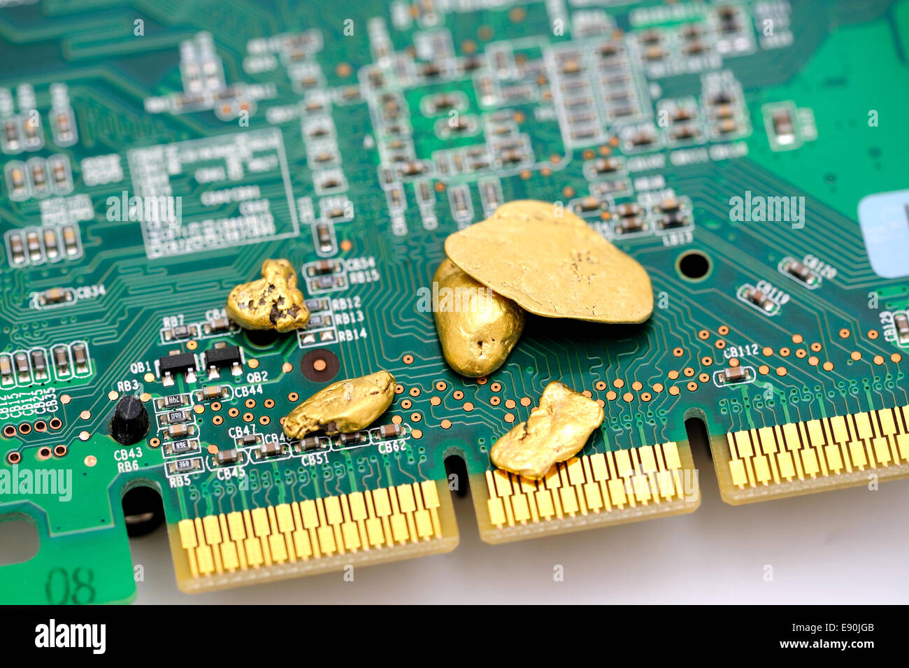 Gold And Circuitry Stock Photo