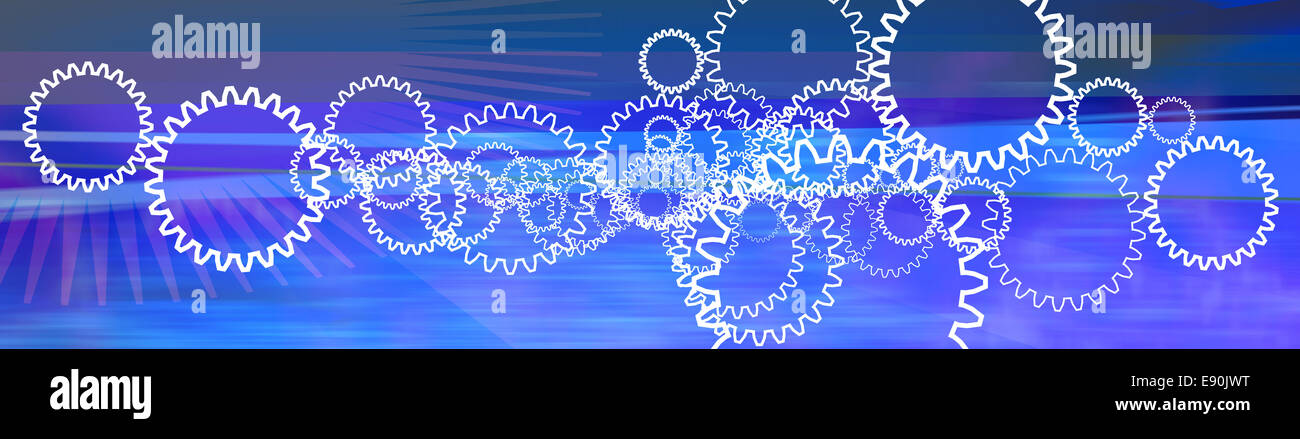 abstract gears background Stock Photo