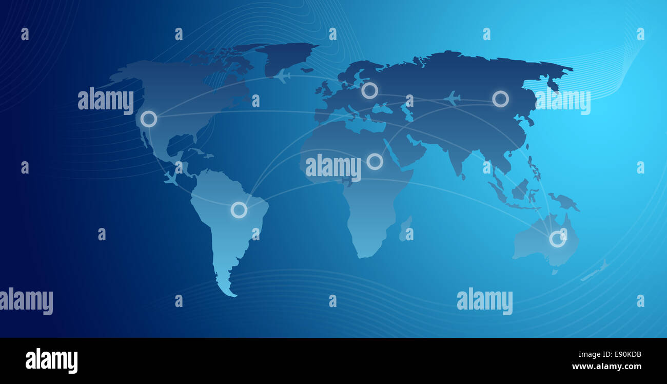 Airplane route map hi-res stock photography and images - Alamy