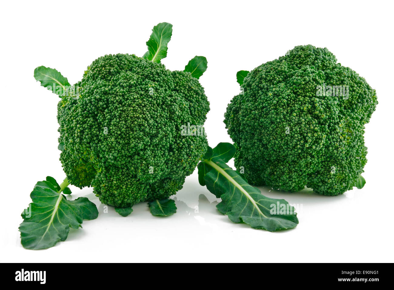 Ripe Broccoli Cabbage Isolated on White Stock Photo Alamy