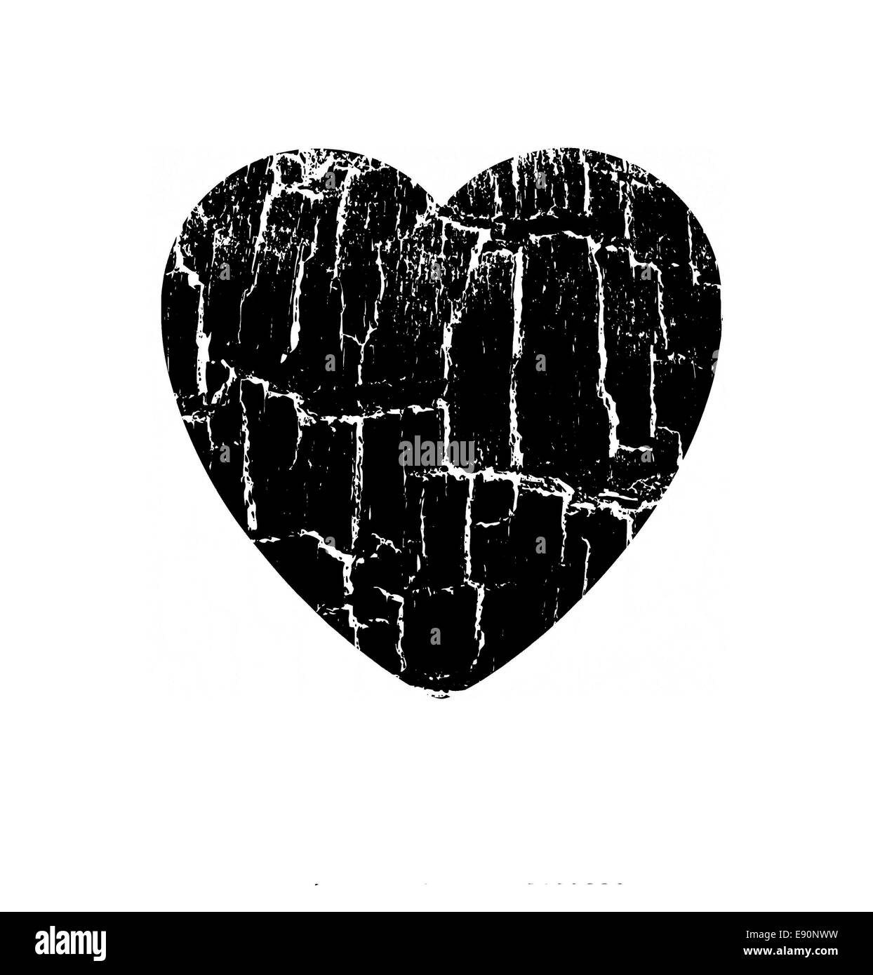 illustration heart in rift Stock Photo - Alamy