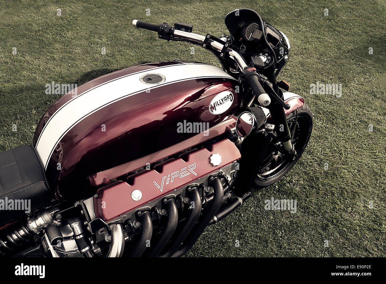 Millyard V10 Motorcycle Stock Photo