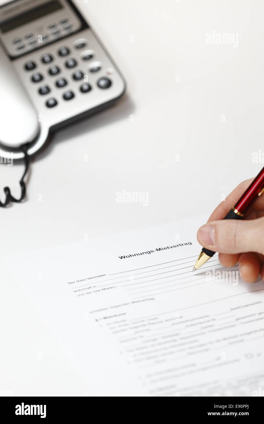 contract Stock Photo