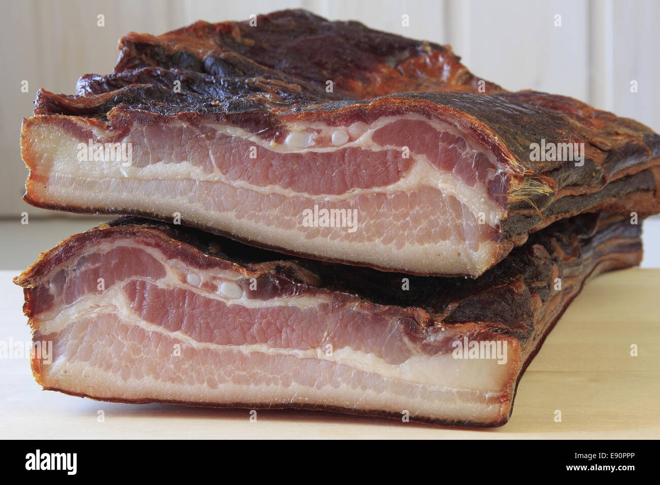 smoked bacon Stock Photo