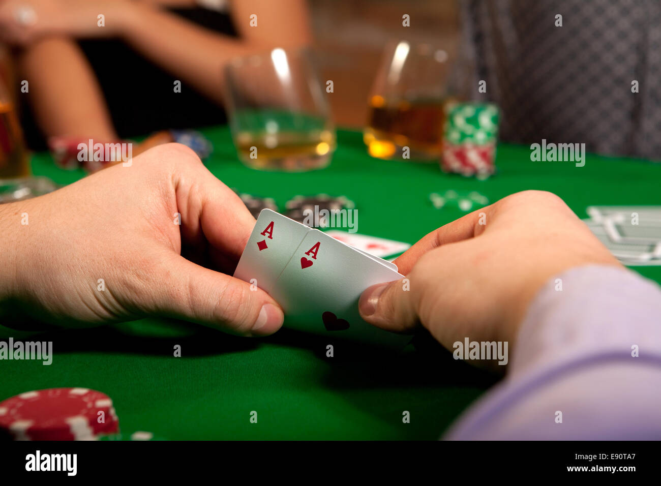 Pair of aces Stock Photo - Alamy