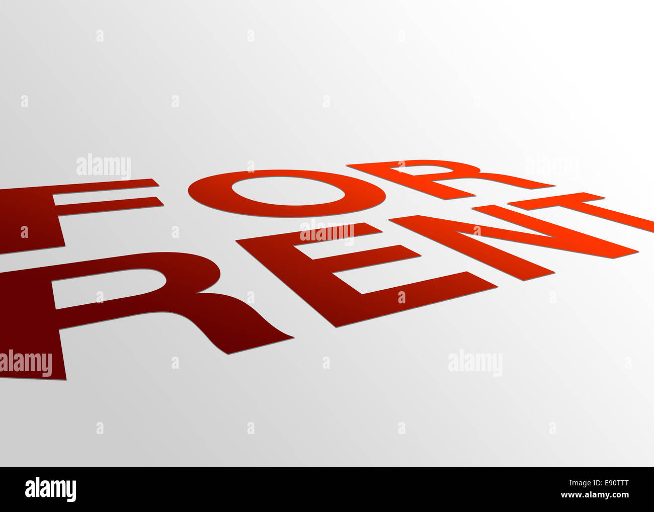 Perspective For Rent Sign Stock Photo - Alamy