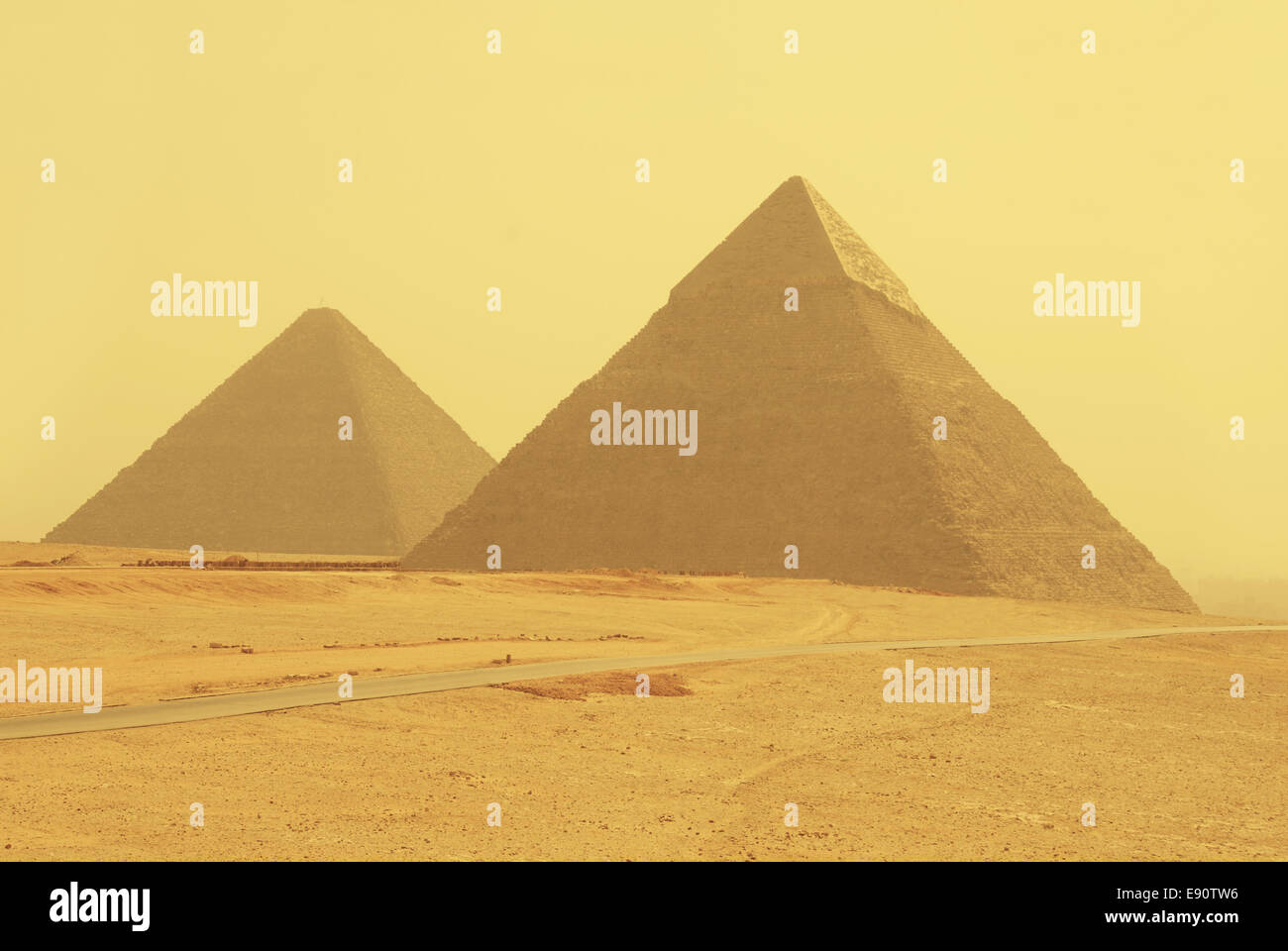 Yellow pyramids Stock Photo