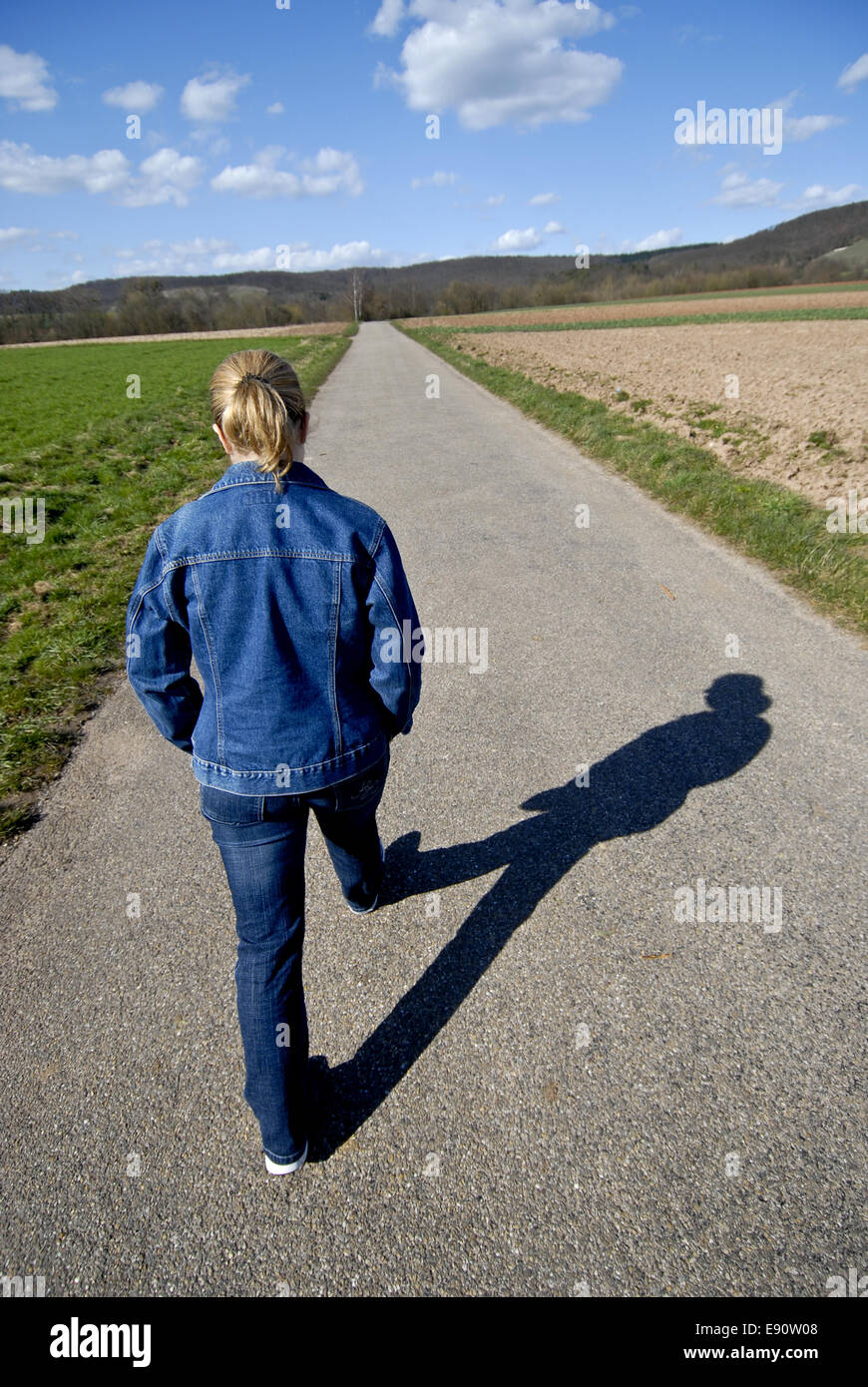 Young woman is depressed Stock Photo