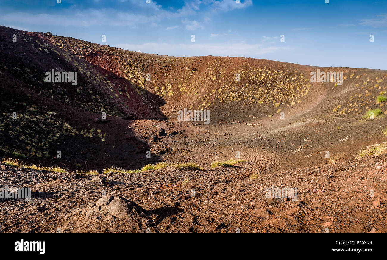 Etna volcano crater Stock Photo