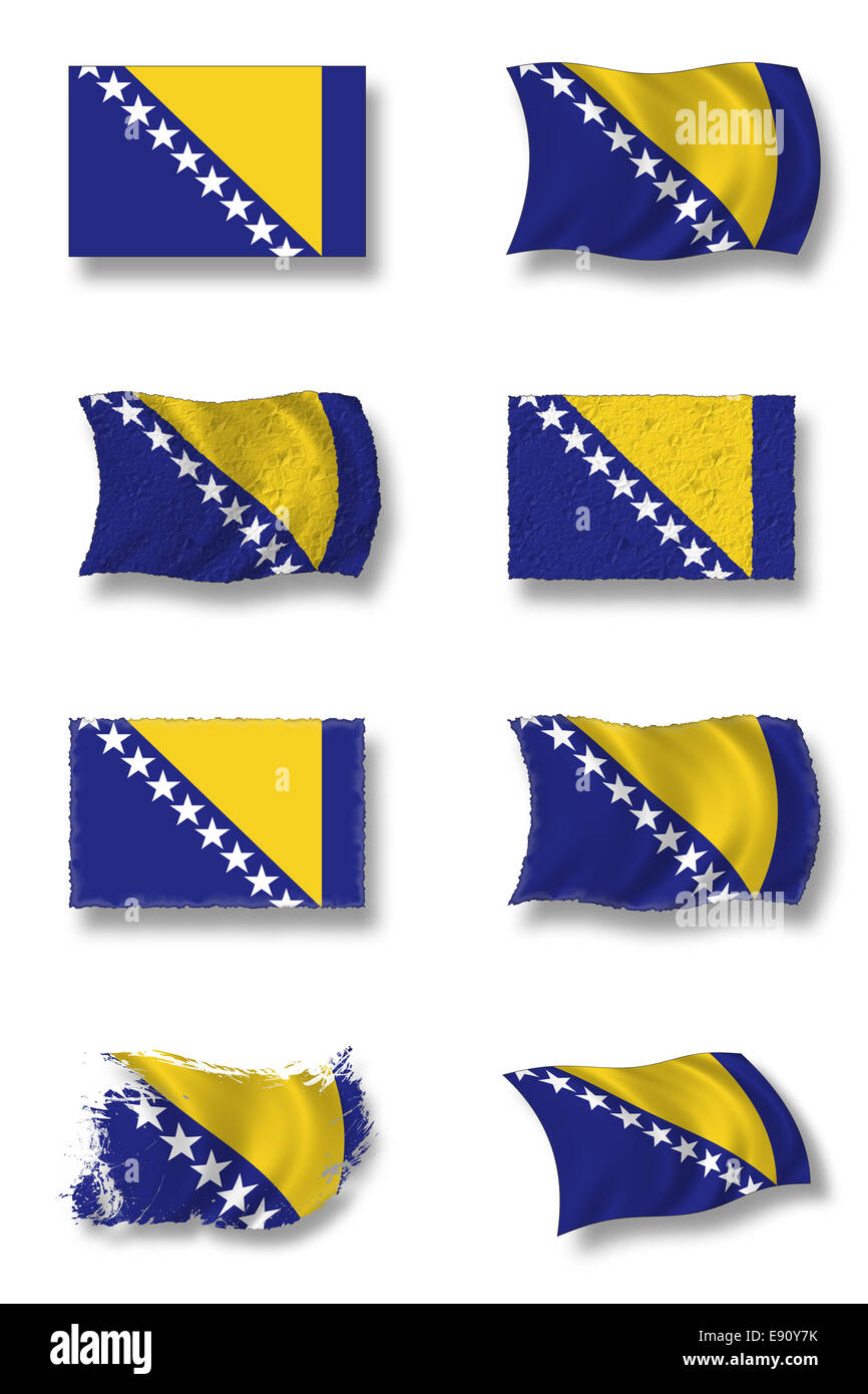 Flagge Bosnien-Herzegowina Fahne Bosnien-Herzegowina