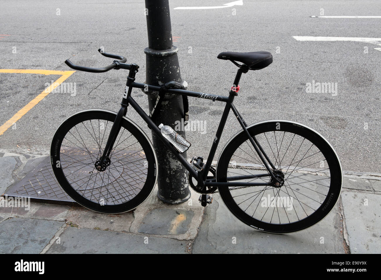 Bicycle parked in downtown Charleston South Carolina Stock Photo Alamy