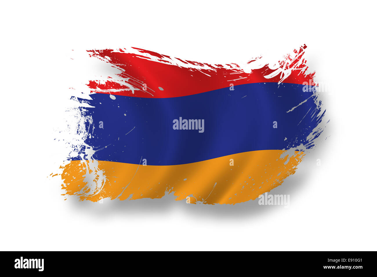 Flag of Armenia Stock Photo