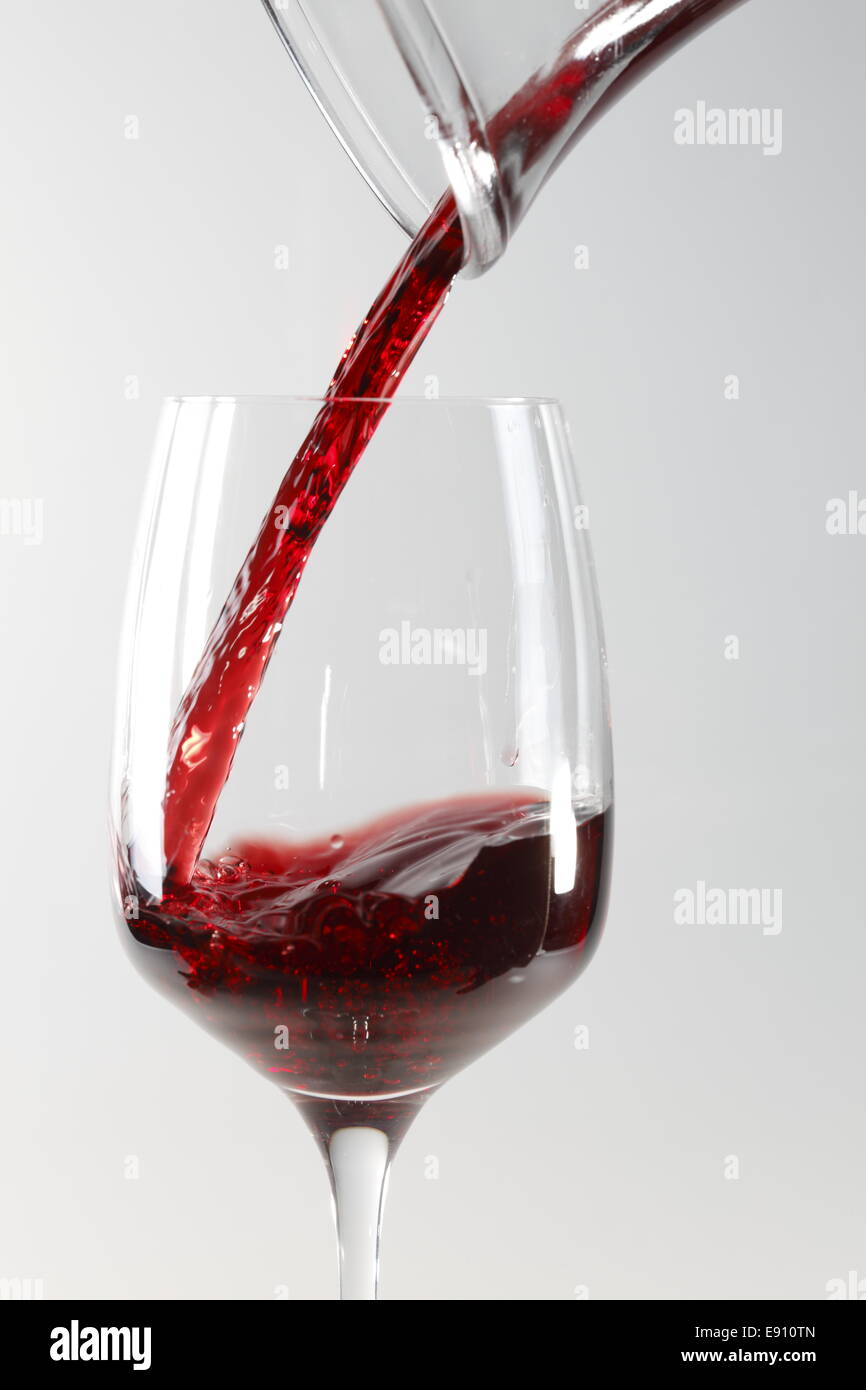 glass red wine Stock Photo