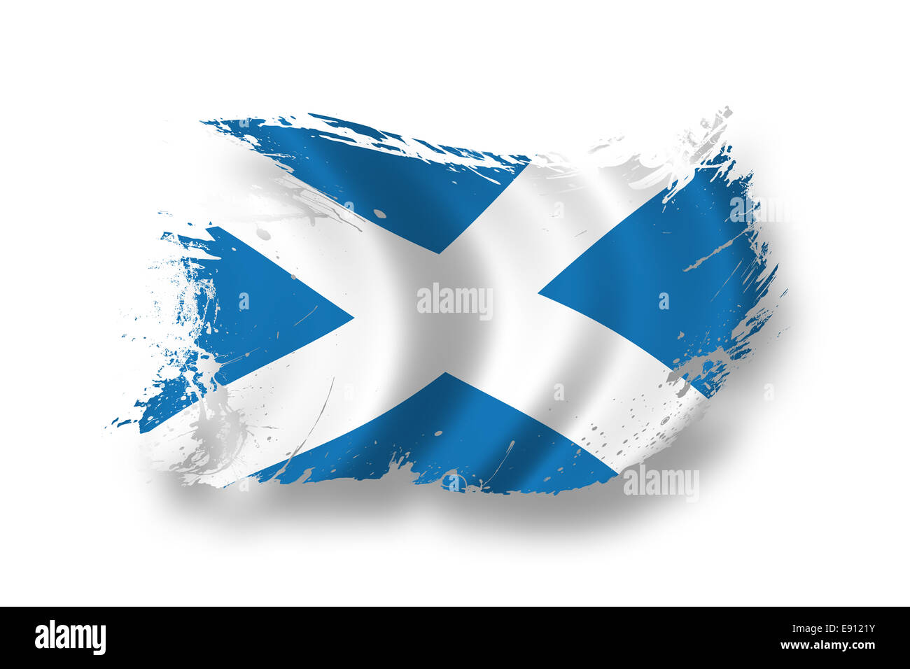 Stockflagge Schottland 