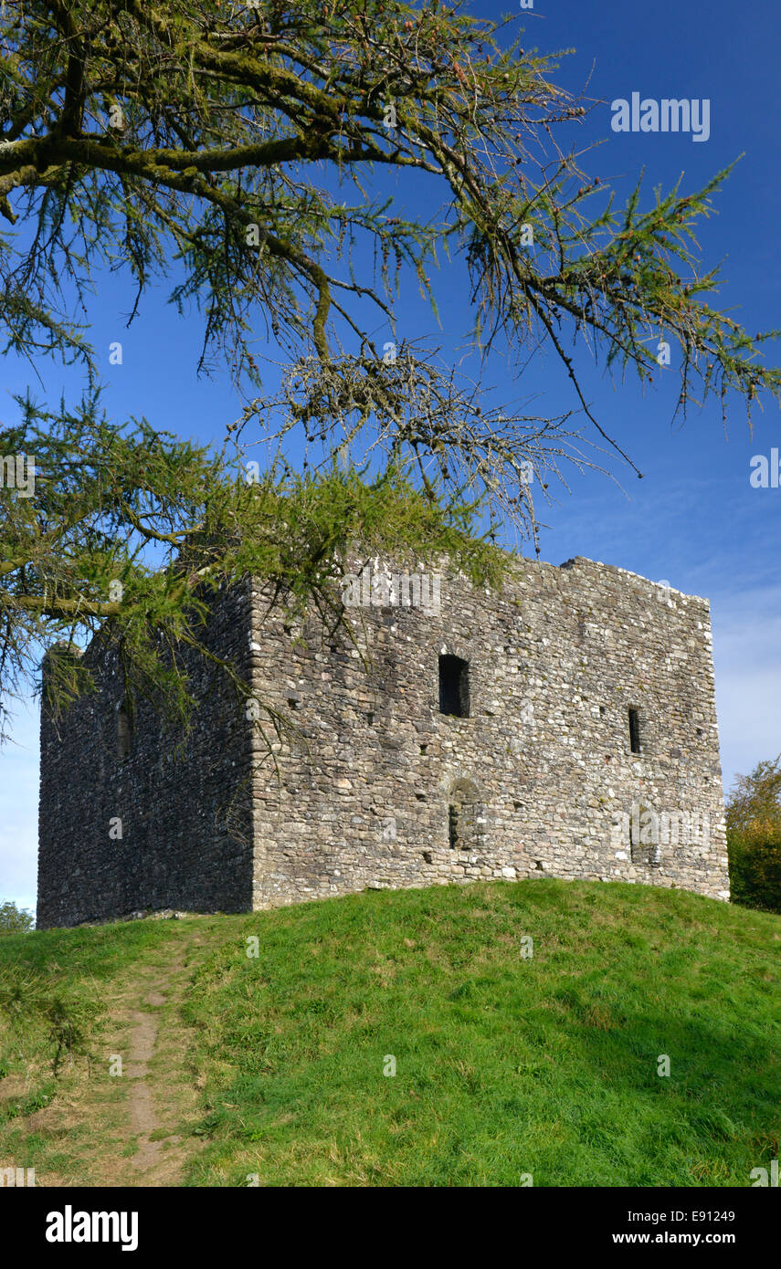 Lydford Castle in the Dartmoor village of Lydford, Devon Stock Photo