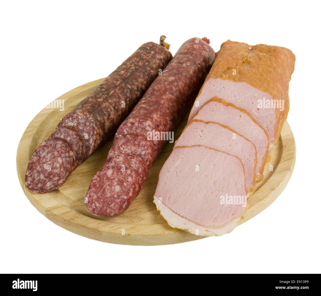 Meat and sausage Stock Photo Alamy