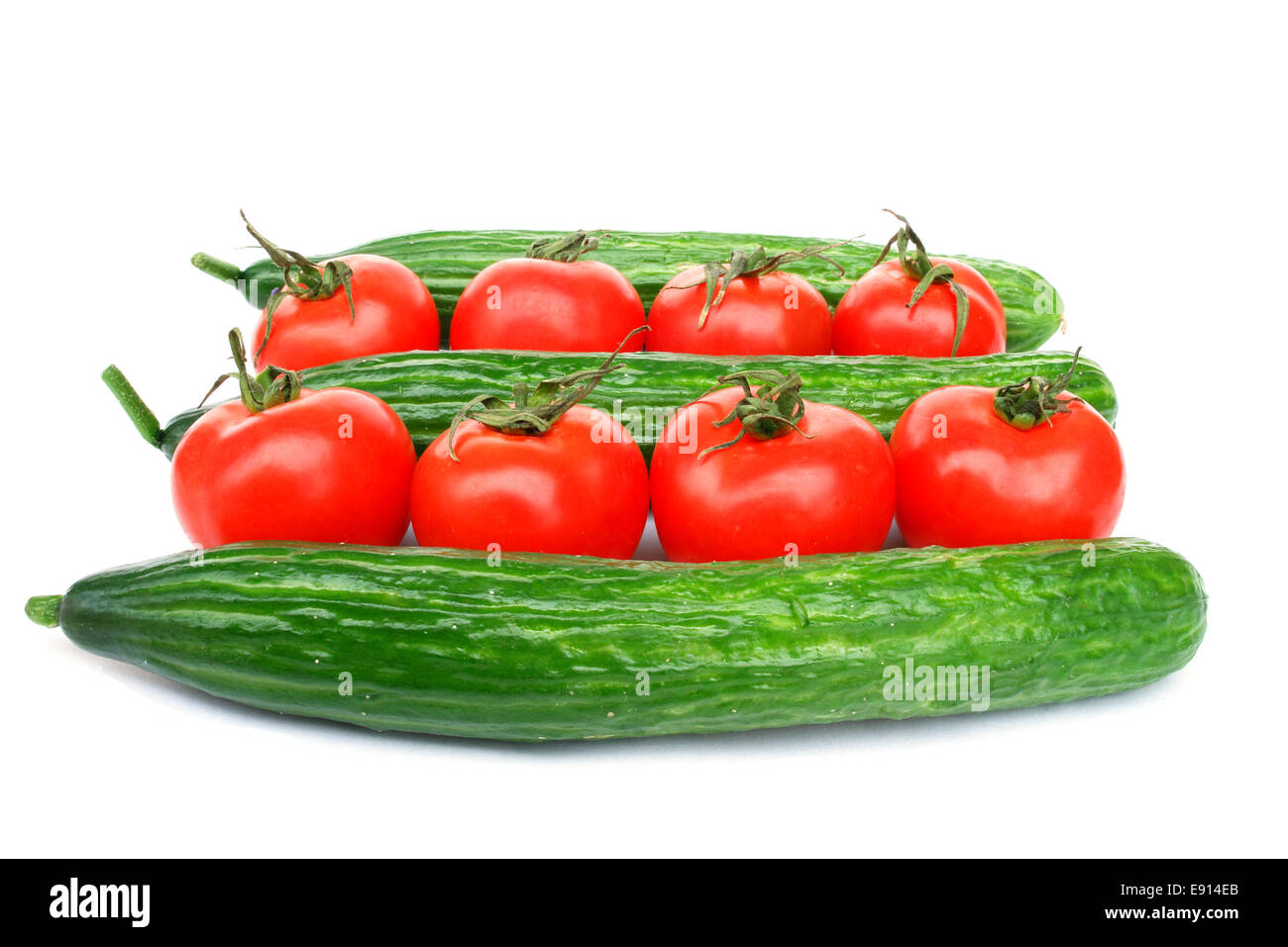 Tomatoes and cucumbers Stock Photo Alamy