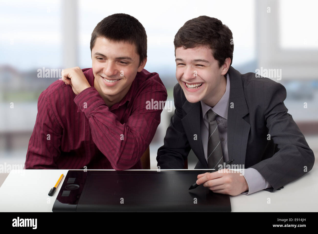 Discovering something Stock Photo