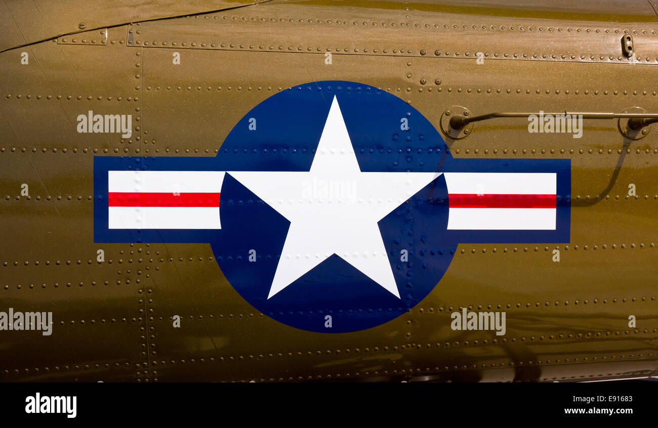 Airforce symbol on fighter Stock Photo