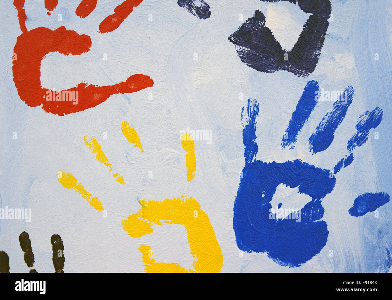 hands on the wall Stock Photo Alamy