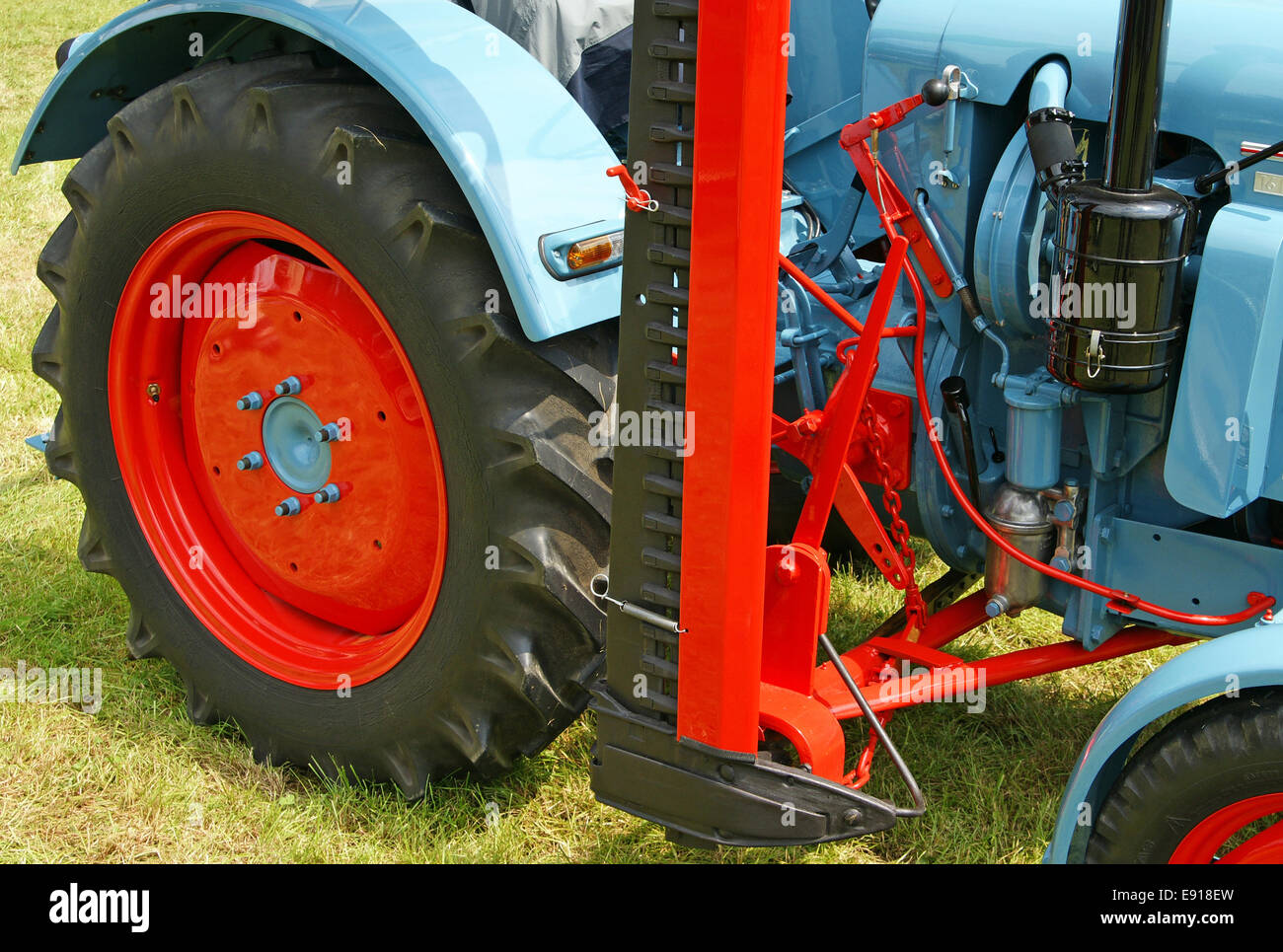 Harvest Time Tractor Stock Photo Alamy