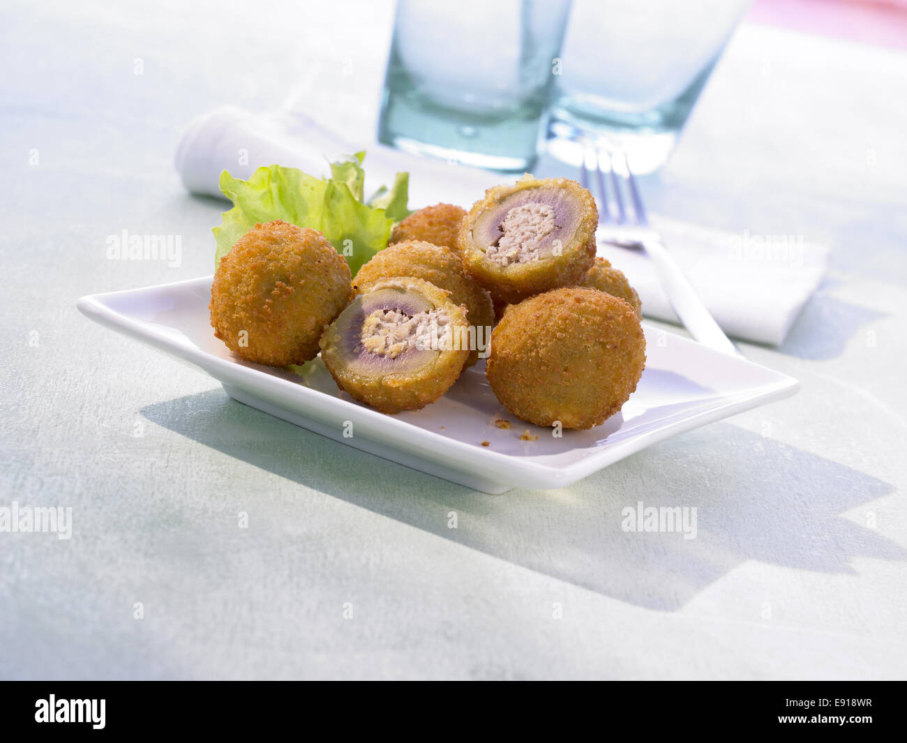 Deep Fried Olives Stock Photo Alamy