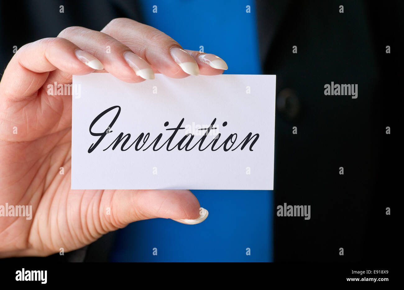 Invitation - Business Card Stock Photo
