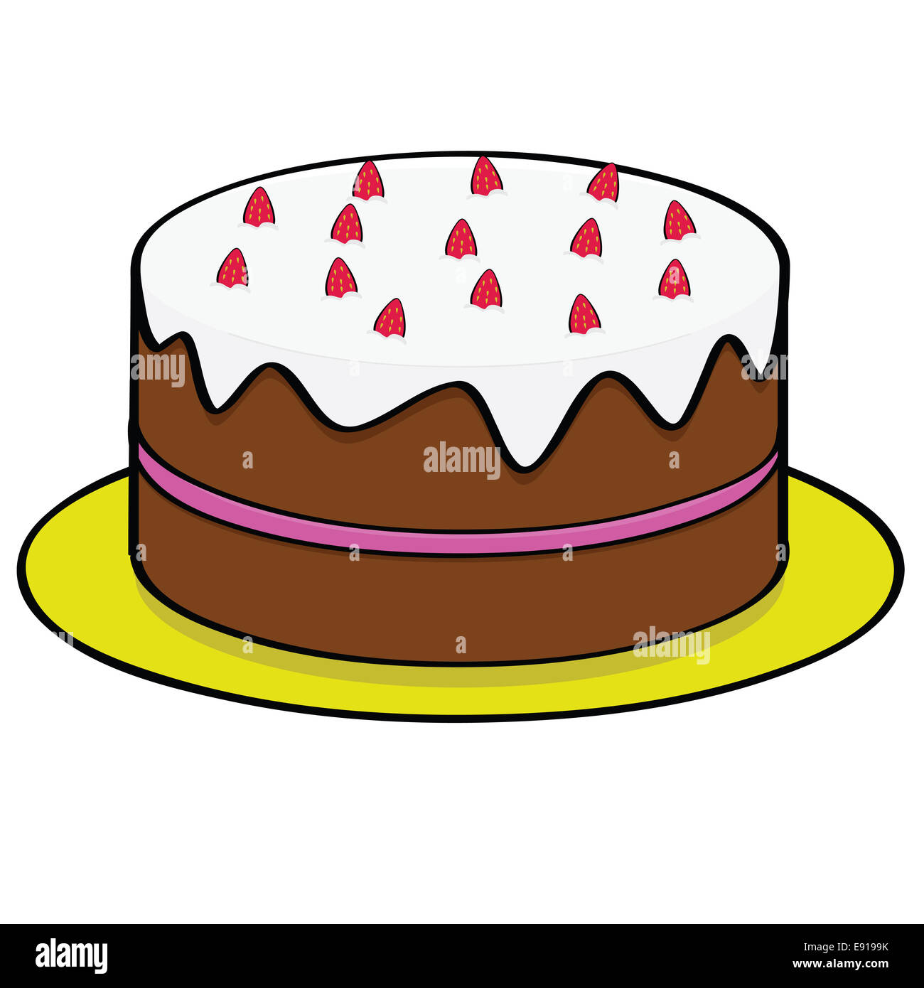 Strawberry chocolate cake Stock Photo - Alamy