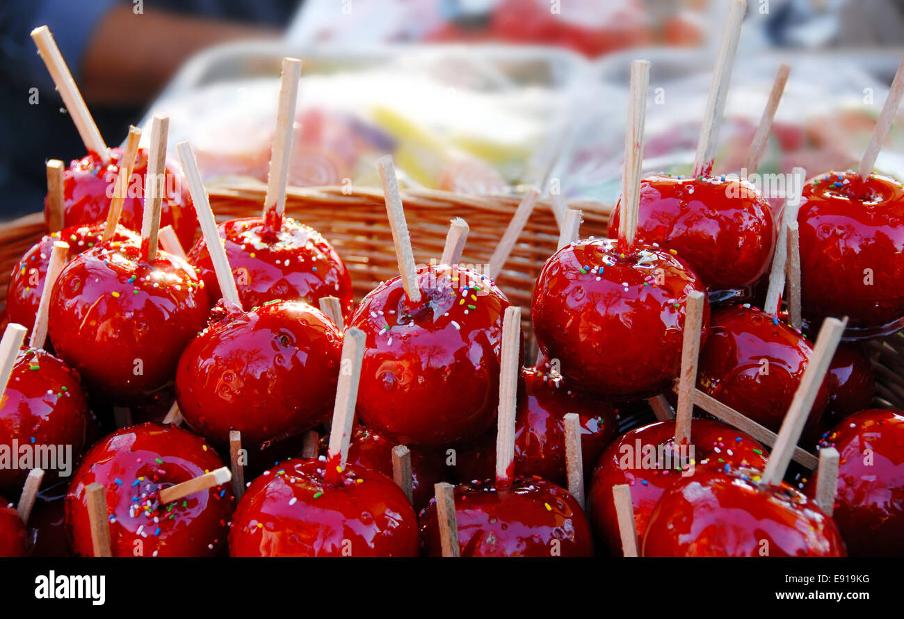 Red taffy apples Stock Photo Alamy