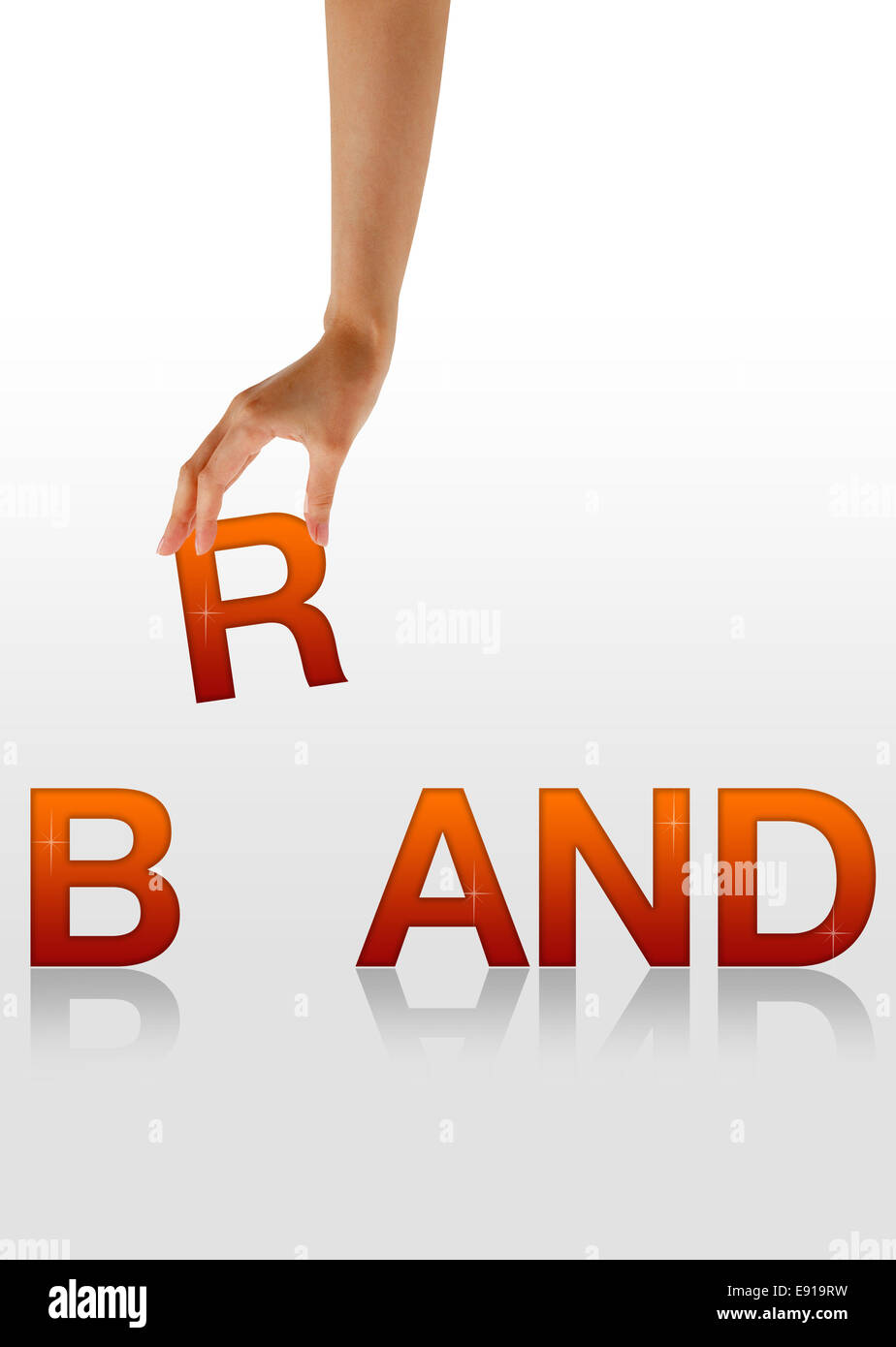 Brand - Hand Stock Photo