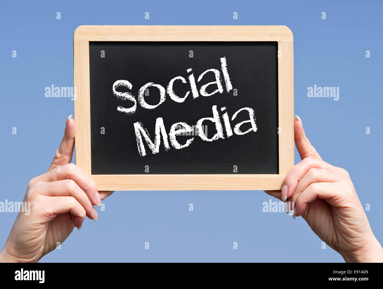 Social Media Chalkboard Stock Photo Alamy