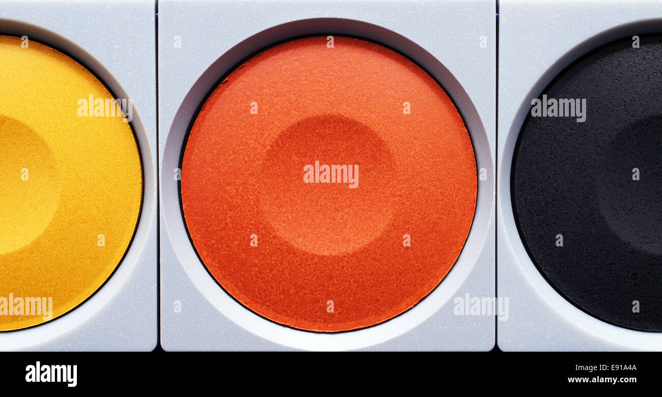 Crayon Colors yellow orange black Stock Photo Alamy