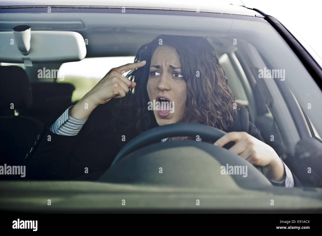 aggressiv driving Stock Photo