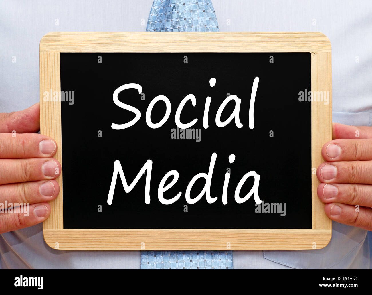 Social Media Chalkboard Stock Photo Alamy