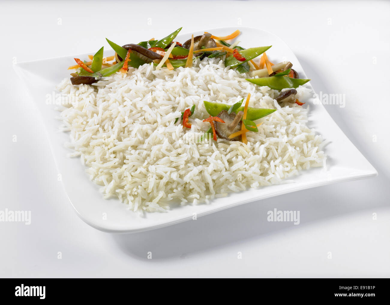 Rice Plate Stock Photo Alamy