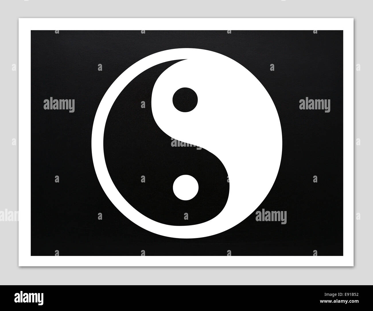 Yin Yang Symbol - Meditation Stock Photo