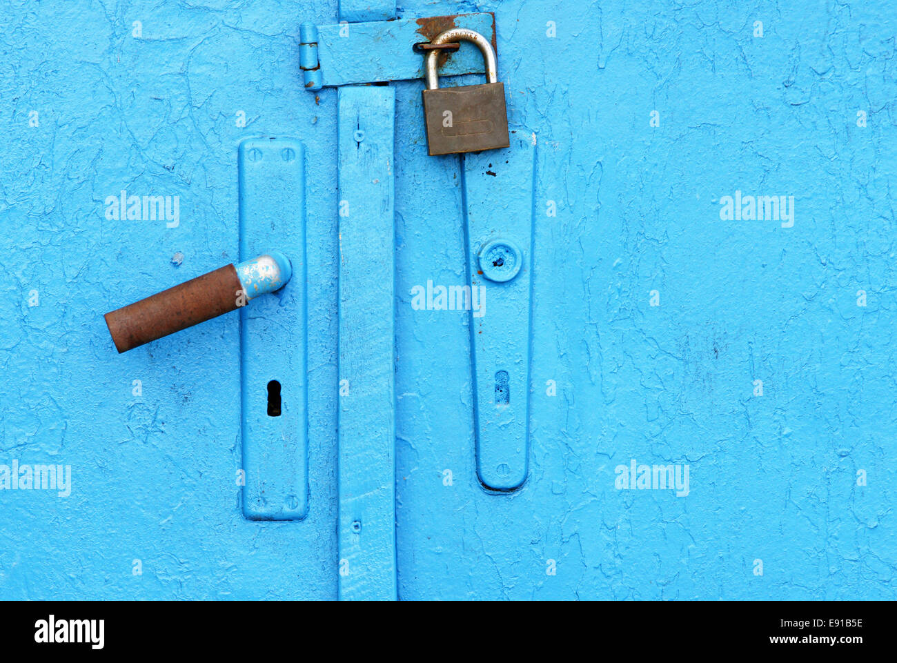 The blue Door Stock Photo