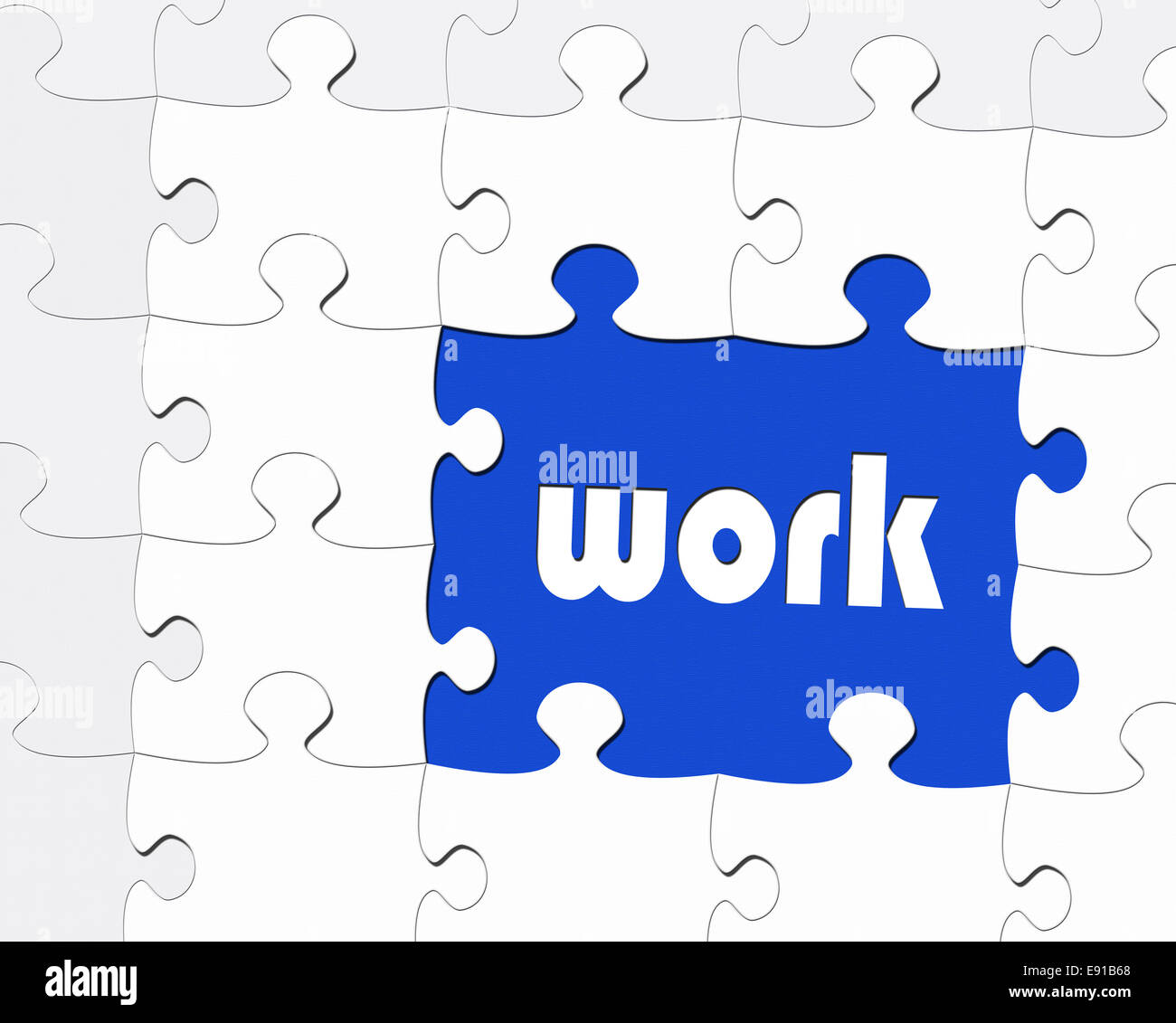 Work Jigsaw Stock Photo