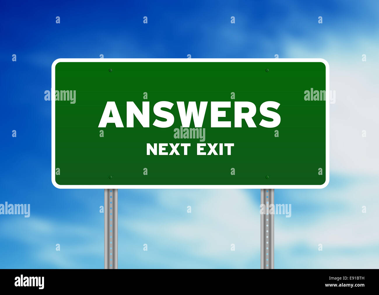 Answers Street Sign Stock Photo - Alamy