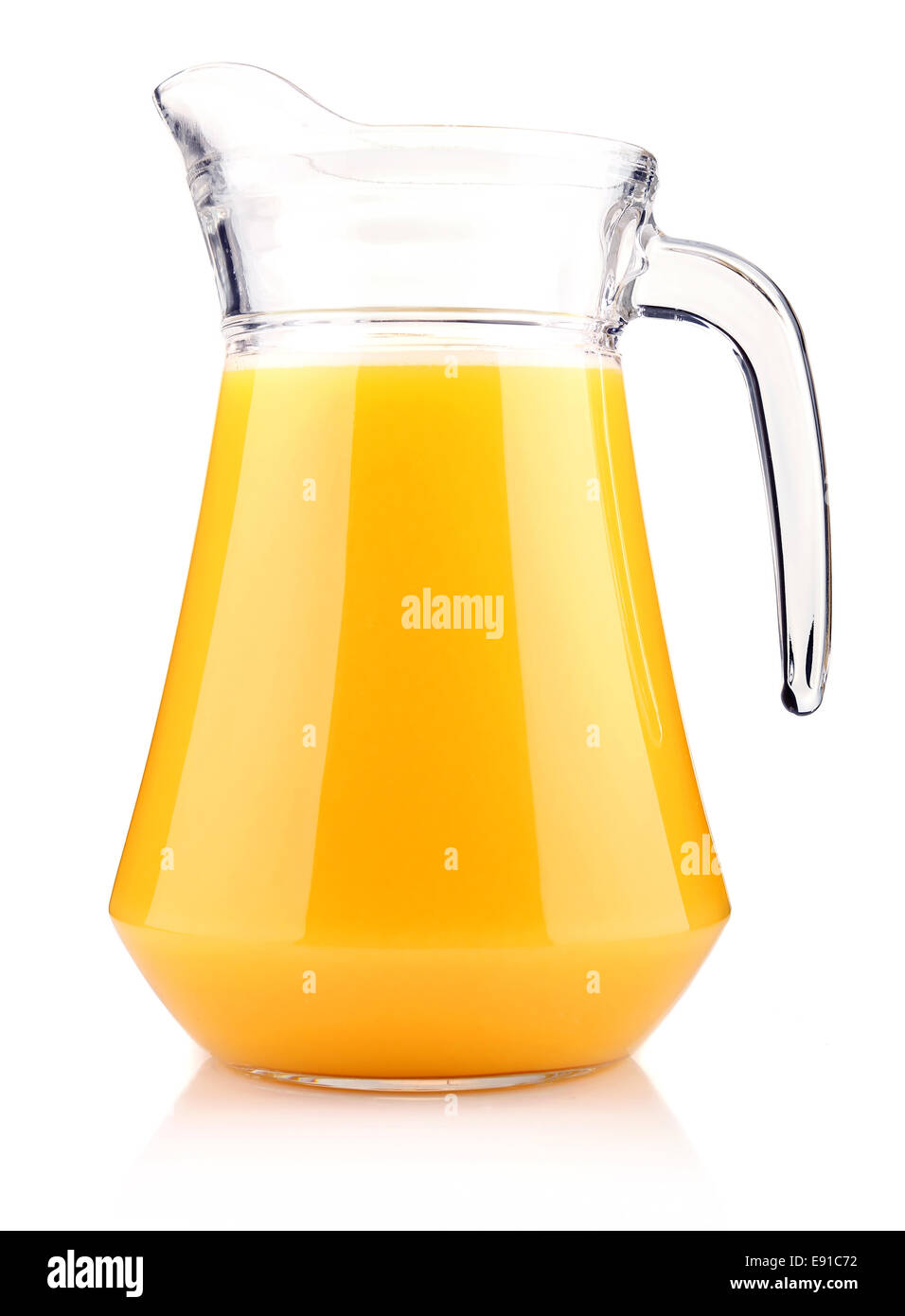 Jug of orange juice isolated on white Stock Photo - Alamy